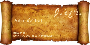 Jehn Ábel névjegykártya
