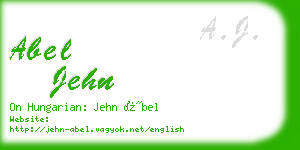 abel jehn business card